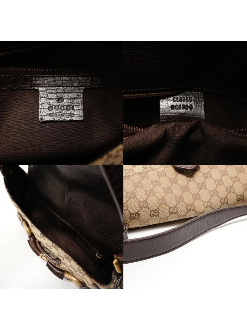 ★SOLD★ Gucci Shoulder Bag Horsebit GG Canvas - Picture 9 of 10